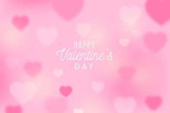 Blurred valentines day background Free Vector