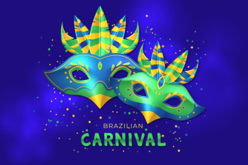 Realistic brazilian carnival wallpaper Free Vector