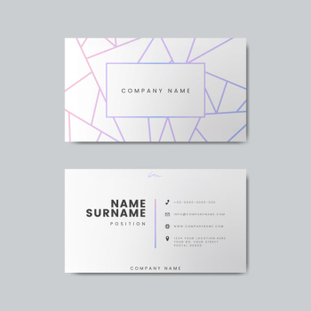 Blank business card design mockup Free Psd
