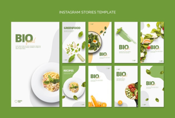 Bio food instagram stories template Free Psd