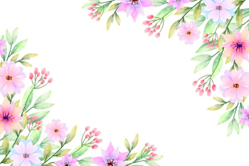 Lovely watercolor flowers background Free Vector