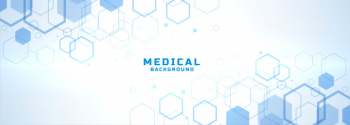 Abstract medical background with hexagonal structure shapes Free Vector