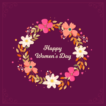 Floral happy women's day Free Vector