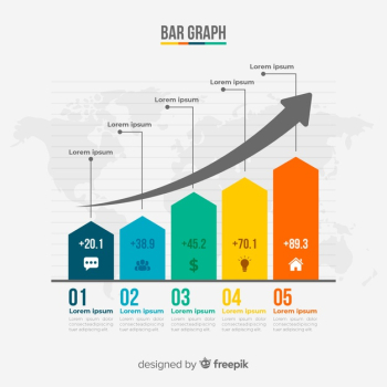 Bar chart infographic Free Vector