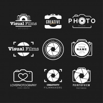 Photography logo collection Free Vector