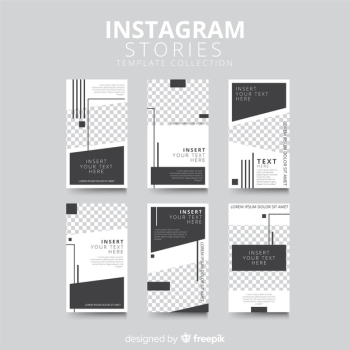 Instagram stories template Free Vector