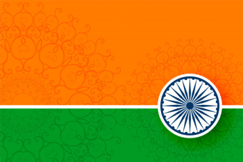 Tricolour indian flag background Free Vector
