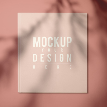 Beige textbook cover design mockup Free Psd