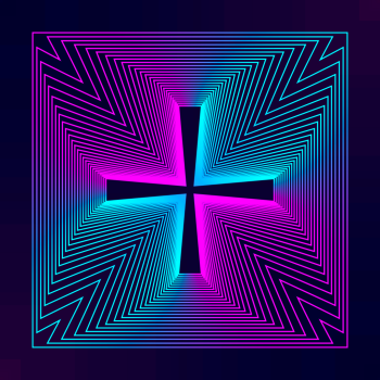 Neon background square shape, geometric background