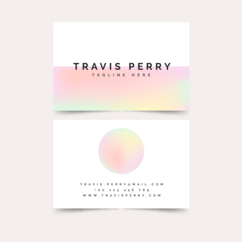 Pastel gradient business card template Free Vector