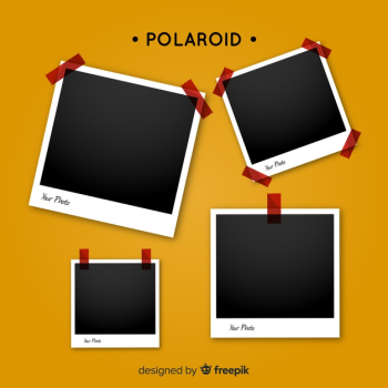 Polaroid picture collection Free Vector