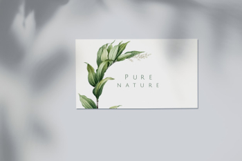 Nature business card mockup Free Psd