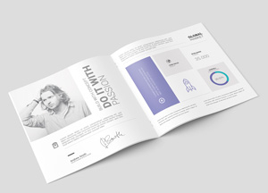 Free Square Brochure MockUp Psd do it with passion 