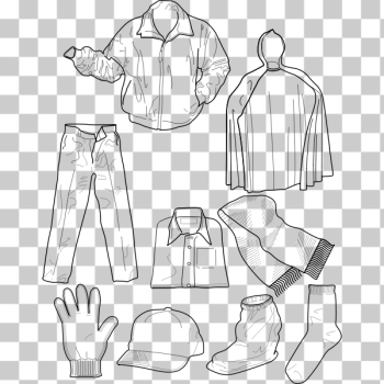 SVG Clothing items vector image