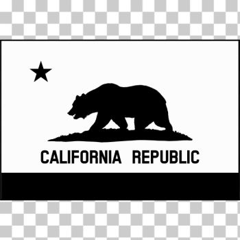 SVG Flag of California Cook v11 Border Thick Mono Solid