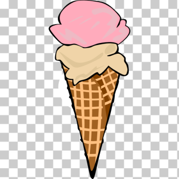 SVG Fast Food Desserts Ice Cream Cones Waffle Double