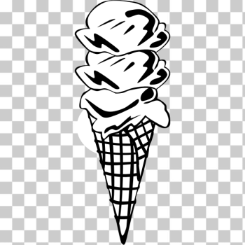 SVG Fast Food Desserts Ice Cream Cones Waffle Triple
