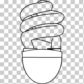 SVG CFL compact fluorescent light bulb outline
