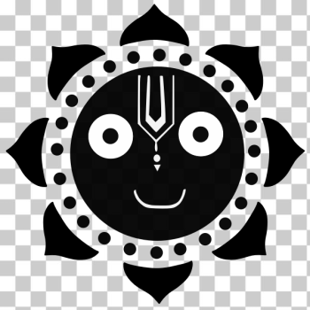 SVG hindu symbol Puri black and white