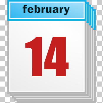 SVG Calendar day 14th February