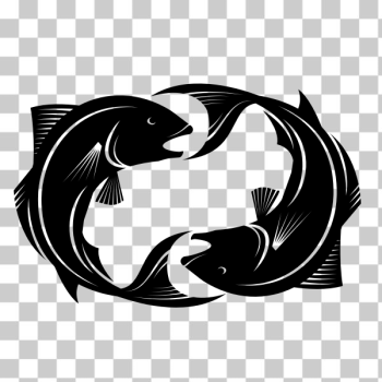 SVG Pisces zodiac symbol