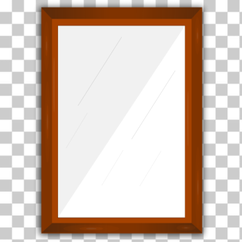 SVG Wooden rectangular mirror frame vector graphics