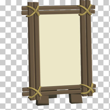 SVG Vector graphics of wood framed mirror