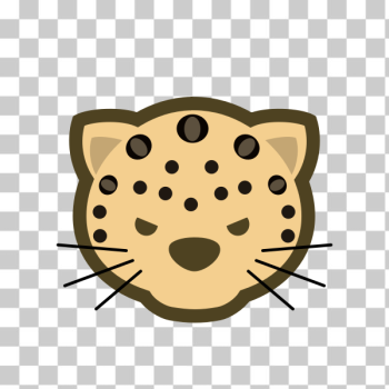 SVG Japanese Dou Shou Qi leopard vector clip art