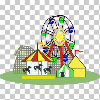 DIYthinker Ferris Wheel Balloon Amusement Park Desktop Adorn Photo Frame Display Art Painting Wooden