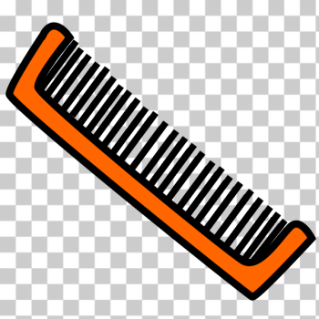 SVG Vector drawing of hair comb