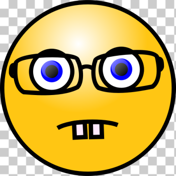 SVG Vector clip art of nerdy face emoticon