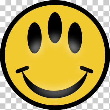 SVG Vector image of three eyed emoticon