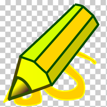 SVG Graphics of thick green and yellow pencil