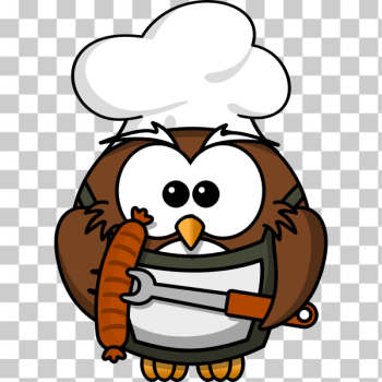 SVG Owl with sausage