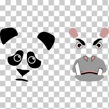 SVG Panda and hippo