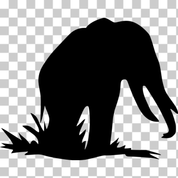 SVG Sitting elephant silhouette