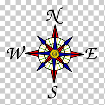 SVG Colorful compass rose
