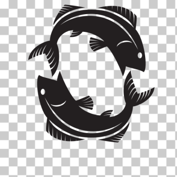 SVG Fish horoscope symbol clip art