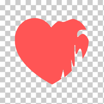 SVG washed away heart
