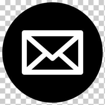 SVG Mail Icon White on Black