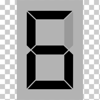 SVG Seven segment display gray 6