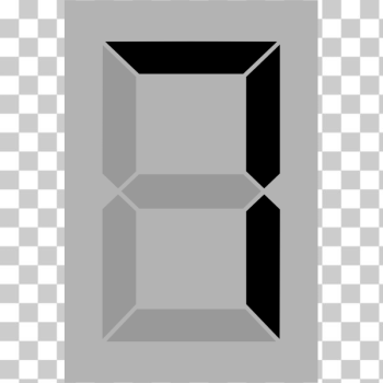 SVG Seven segment display gray 7