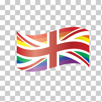 SVG Wavy rainbow union flag