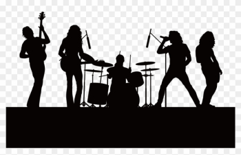 Silhouette Singing Music - Live Band Concert Background