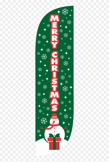 5ft Merry Christmas Feather Flag Green - Skateboard Deck