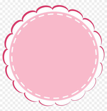 Cute Studios Lace Column Ocean Bakery Circular Clipart - Pink Round Border Png
