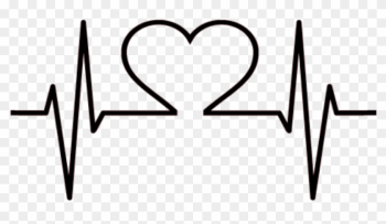 Love Heart Line Heartbreak Heartbeat Lifeline Black - Heart Corony Disease