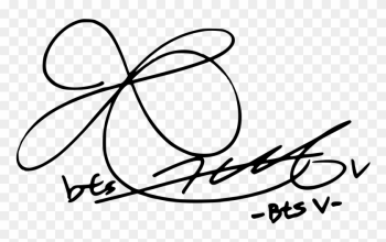 Bts&#39; V Signature - Taehyung Signature Png