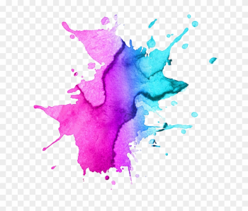 Purple Dream Effect Element Watercolor Painting Drawing - Paint Splatter Watercolor Png