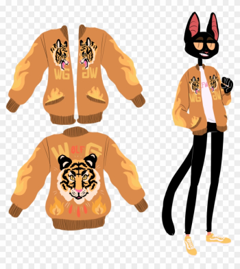 A Cat Named Wolf In A Tiger Jacket By Pearlchelle - Cartoon